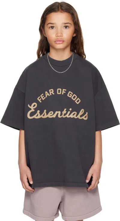 Essentials Kids Black Training 90's Short Sleeve T-shirt In Blue