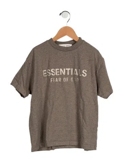Pre-owned Essentials Kids Boys' Logo Printed T-shirt In Neutrals