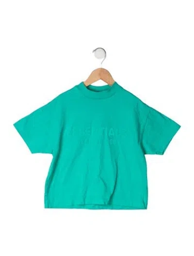 Pre-owned Essentials Kids Boys Logo Shirt In Green