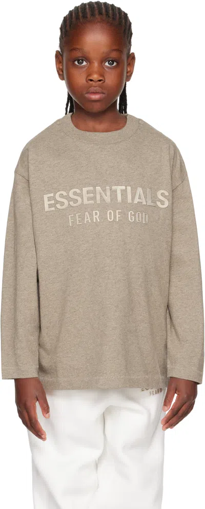 Essentials Kids Brown Classic Long Sleeve T-shirt