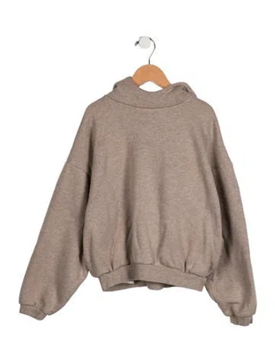 Pre-owned Essentials Kids' Graphic Logo Hoodie In Neutrals