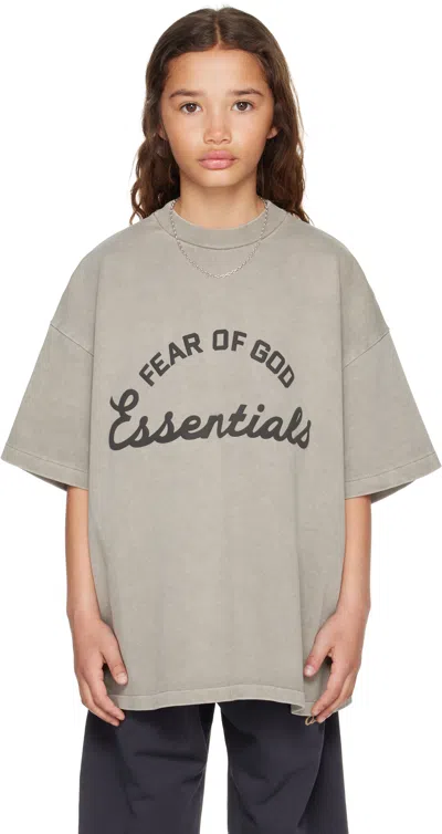 Essentials Kids Gray Training 90's Short Sleeve T-shirt