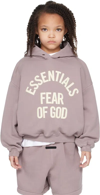 Essentials Kids Purple Campus 90's Hoodie In Gray
