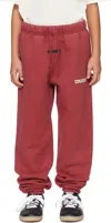 Essentials Kids Red Holiday Classic Sweatpants In Red