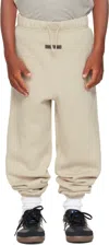 Essentials Kids Taupe Classic Fit Sweatpants In White