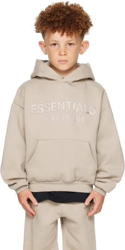 Essentials Kids Taupe Classic Fleece Hoodie