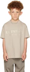 Essentials Kids Taupe Classic T-shirt In Brown