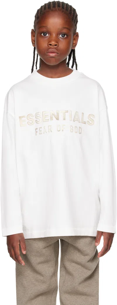 Essentials Kids White Classic Long Sleeve T-shirt