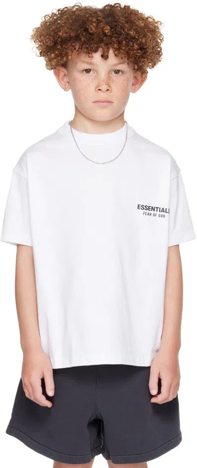 Essentials Kids White Classic Short Sleeve T-shirt