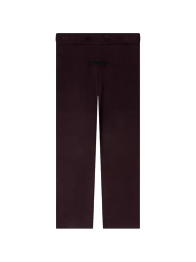 Essentials Kids' Knitted Logo-patch Trousers In Purple