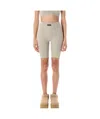Essentials Logo-patch Ribbed Biker Shorts In Gray