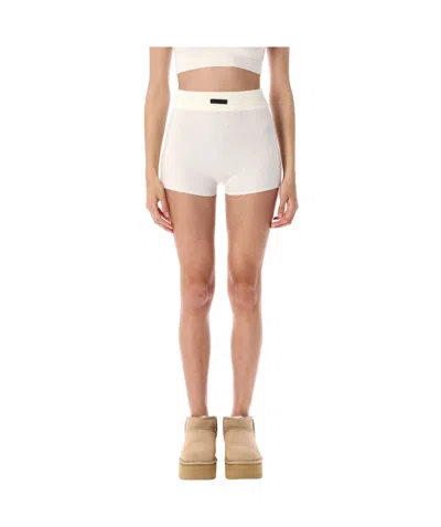 Essentials Knitted Straight Leg Shorts In White