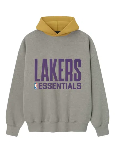 Essentials Lakers Graphic Hoodie In Gray