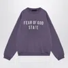 Essentials Lavender Coloured Sweatshirt With Embroidered Logo In Pink