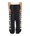 Essentials Letter Plaid Casual Pattern In Black
