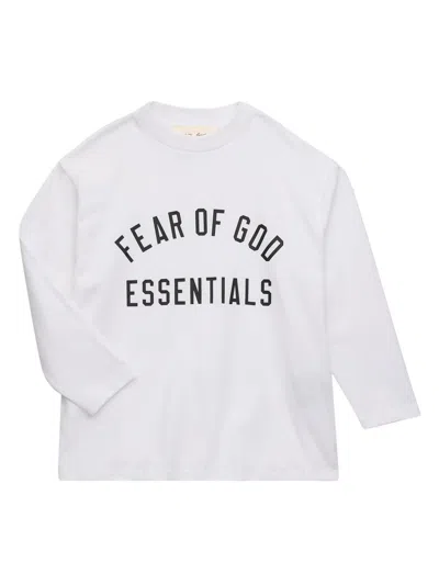 Essentials Little Kid's & Kid's Logo Long-sleeve T-shirt In White