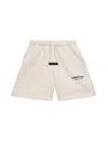 Essentials Logo-print Track Shorts In White