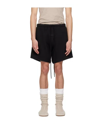 Essentials Logo-appliqué Shorts In Black