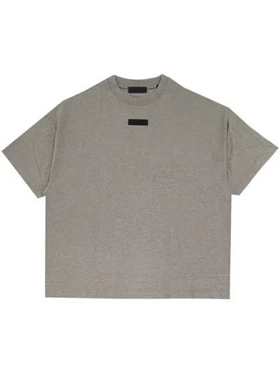 Essentials Logo-appliqué Cotton T-shirt In Grey