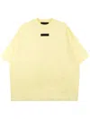 Essentials Logo-appliqué Cotton T-shirt In Yellow