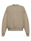 Essentials Mens Homestead Heather Classic Logo-embellished Crewneck Cotton-blend Sweatshirt In Brown