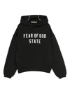 Essentials Logo-appliqué Hoodie In Black