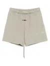 Essentials Fleece Logo Shorts In Gray