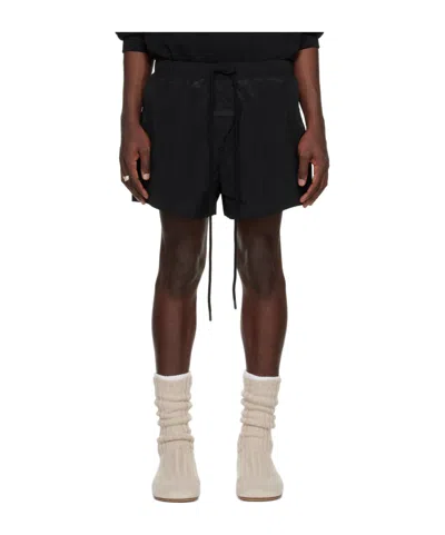Essentials Logo-appliqué Shorts In Black