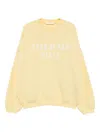 Essentials Kids Yellow 90s Fit Fleece Crewneck Sweatshirt In Yellow