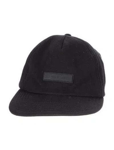 Pre-owned Essentials Logo Canvas Baseball Cap In Black