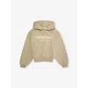 Essentials Logo-print Fleece-lined Cotton-jersey Hoody 2-12 Years Heather Ston In Neutral