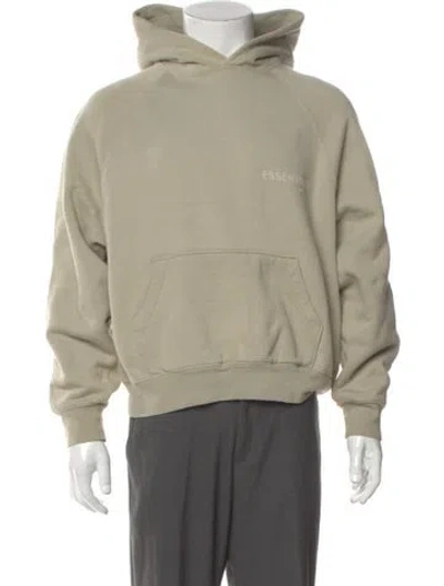 Pre-owned Essentials Logo Crew Neck Hoodie In Neutral