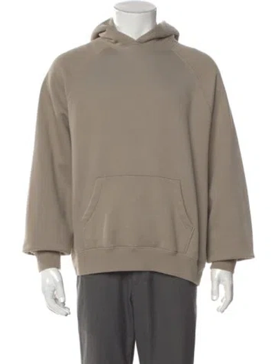 Pre-owned Essentials Logo Crew Neck Hoodie In Neutral