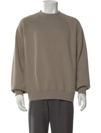 Pre-owned Essentials Logo Crew Neck Sweatshirt In Gray