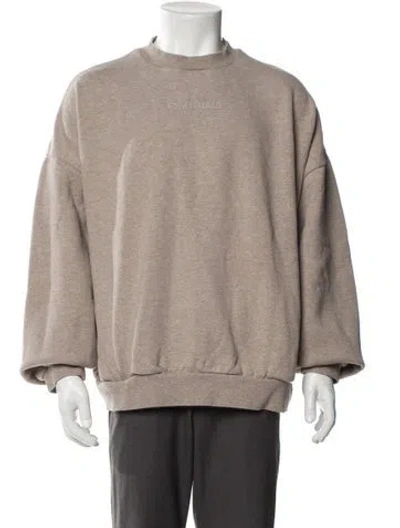 Pre-owned Essentials Logo Crew Neck Sweatshirt In Neutral