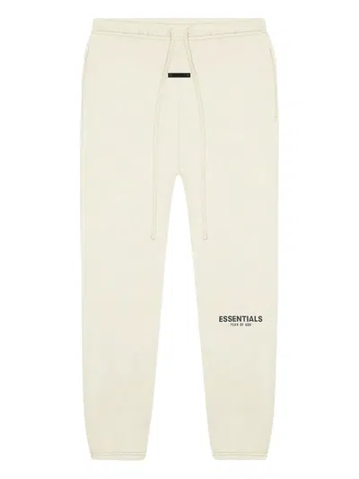 Essentials Logo-detail Cotton Track Pants In Neutral