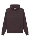 Essentials Logo-detail Hoodie In Brown