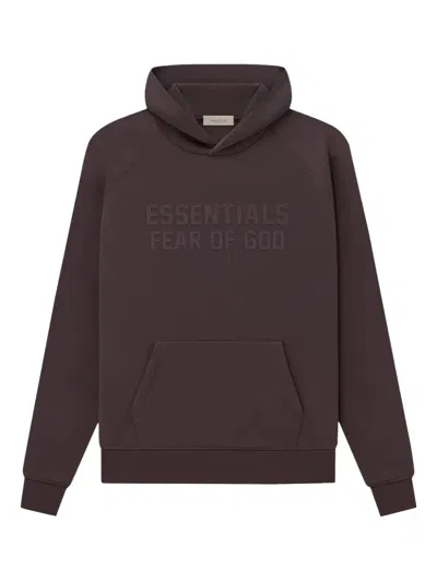 Essentials Kids' Logo-detail Hoodie In Brown