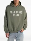 Essentials Logo-detail Hoodie In Green