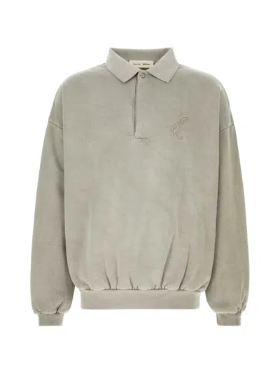 Essentials Logo-detail Polo Shirt In Gray