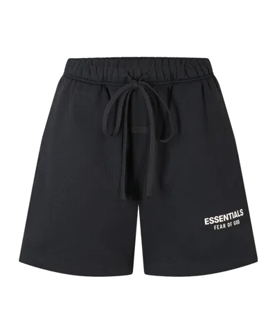 Essentials Logo Drawstring Shorts In Black