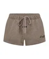Essentials Logo Drawstring Shorts In Brown