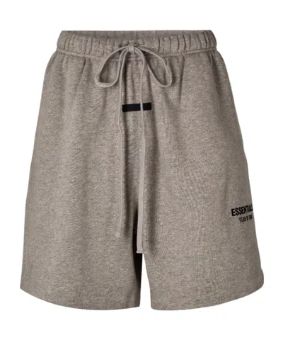 Essentials Logo Drawstring Shorts In Neutral