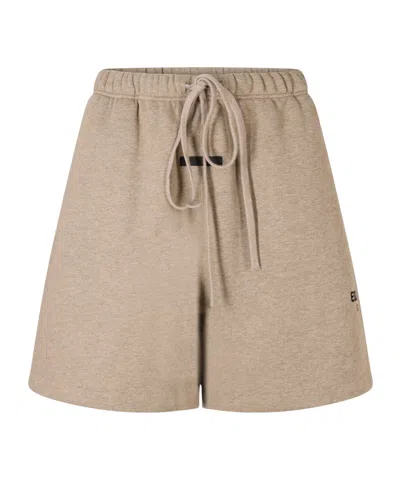 Essentials Logo Drawstring Shorts In Gold