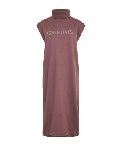 Essentials Logo Dress In Brown
