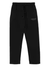 Essentials Logo-embossed Trousers In Black