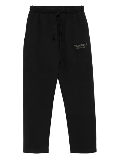 Essentials Logo-embossed Trousers In Black
