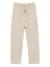 Essentials Logo-embossed Trousers In Neutral