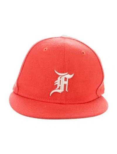 Pre-owned Essentials Logo Embroidered Baseball Hat In Orange