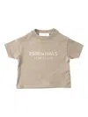 Essentials Logo-embroidered Crew Neck T-shirt In Neutral